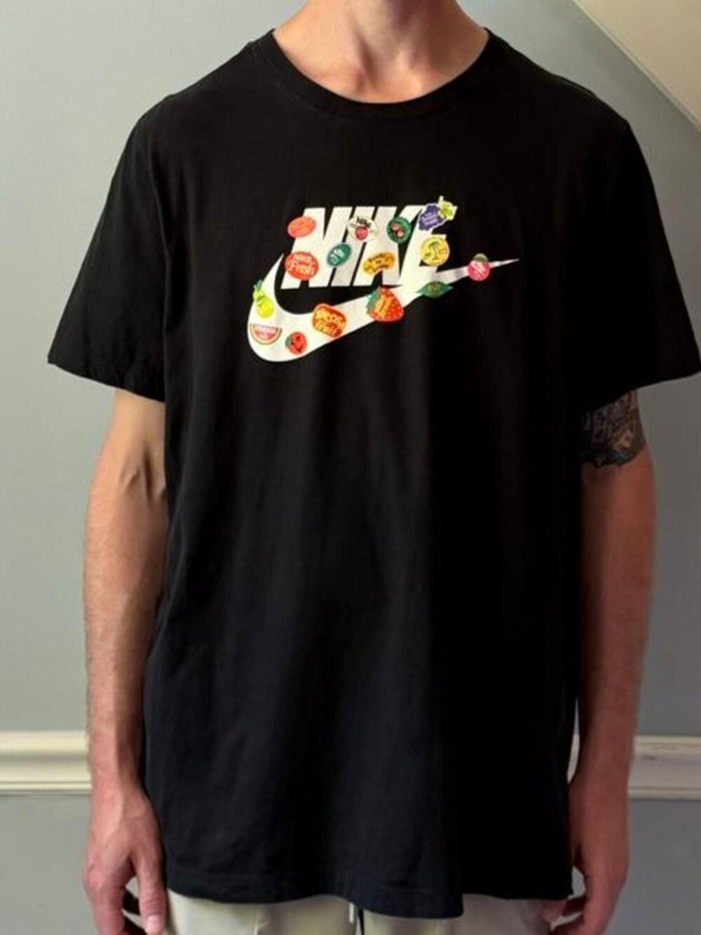 Nike fruit sticker graphic t shirt